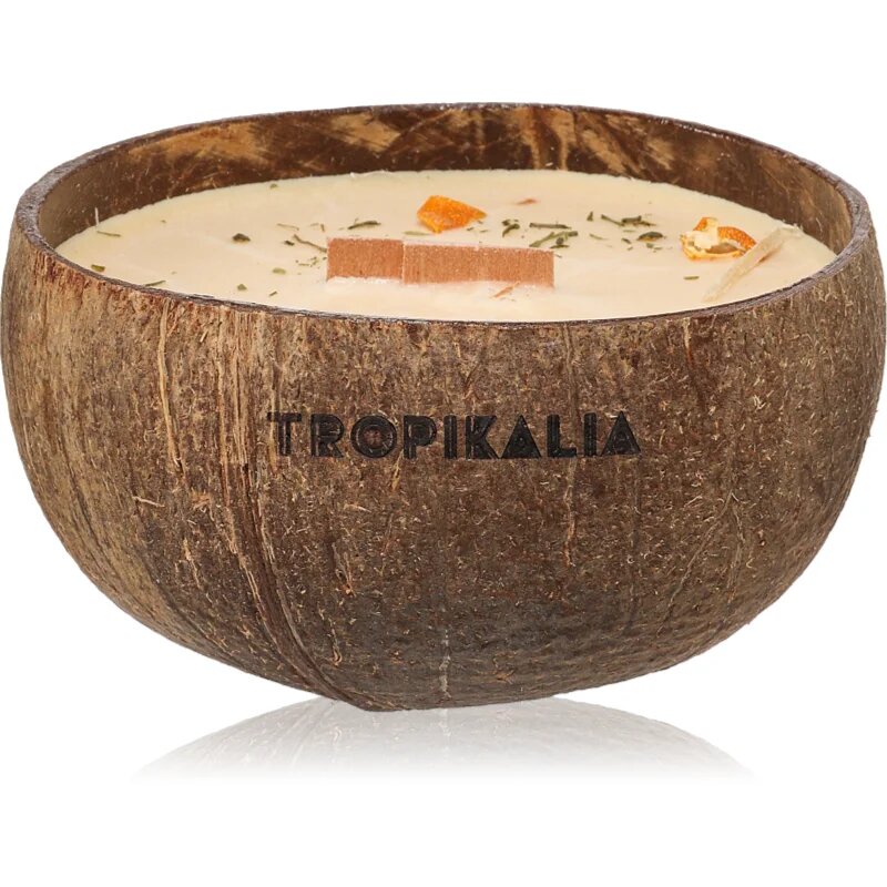 Tropicandle Sandalwood & Tangerine lumânare parfumată cu fitil din lemn 350 ml