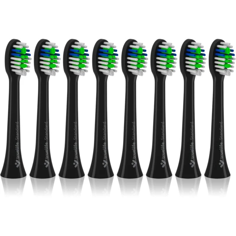 TrueLife SonicBrush Compact Black Standard capete de schimb pentru periuta de dinti SonicBrush Compact-series Black 8 buc