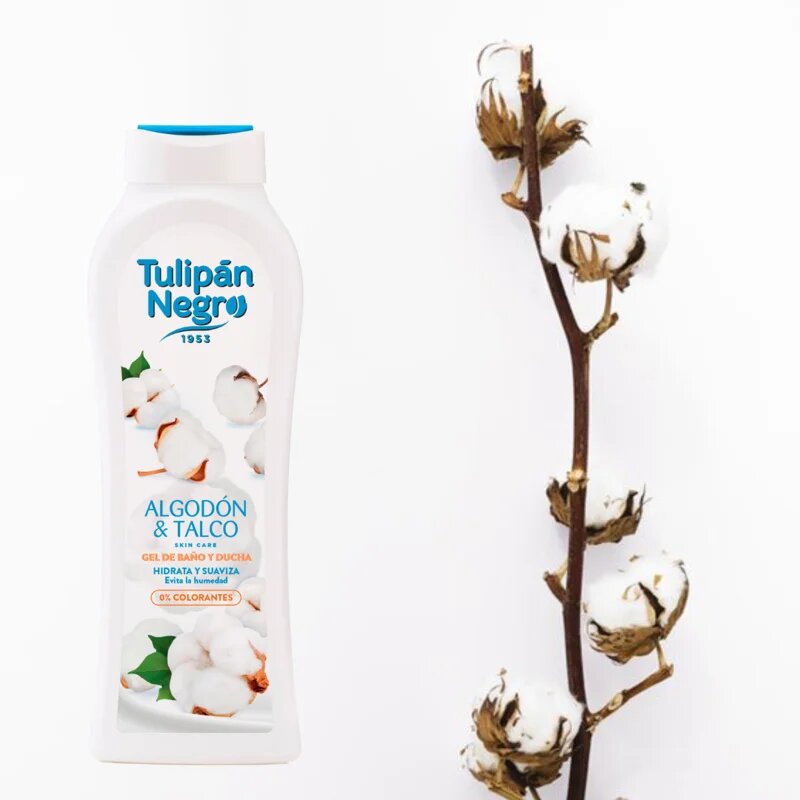 Tulipán Negro Algodon Y Talco gel de duș 650 ml