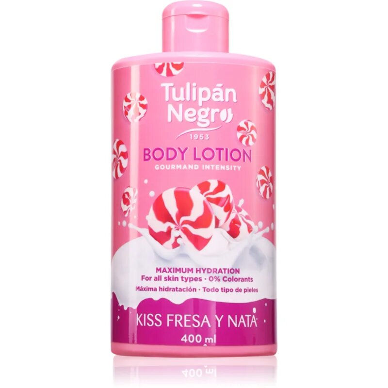 Tulipán Negro Kiss Fresa Y Nata lapte de corp 400 ml