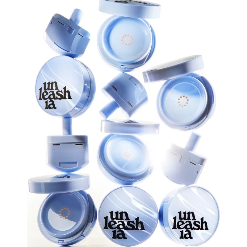 Unleashia Babe Skin Baby Blue Cushion burete cu machiaj de lungă durată SPF 40 culoare 21N Fluffy 15 g