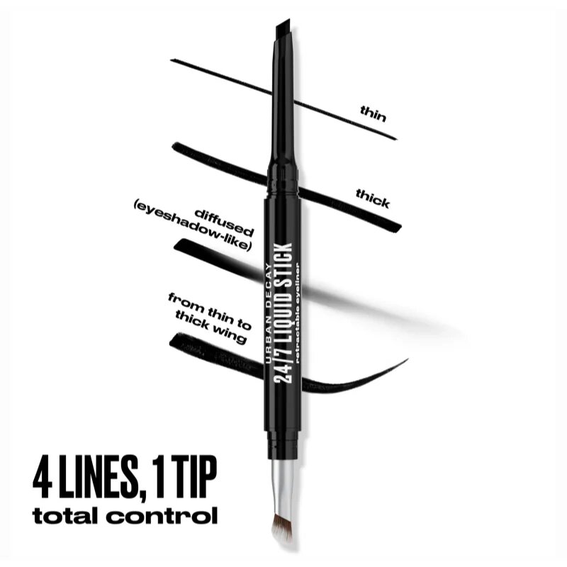 Urban Decay 24/7 Liquid Stick creion de ochi rezistent la apa cu pigment ridicat cu pensula culoare Brown Noise 15 g