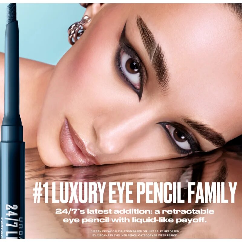 Urban Decay 24/7 Liquid Stick creion de ochi rezistent la apa cu pigment ridicat cu pensula culoare Melted Onyx 15 g