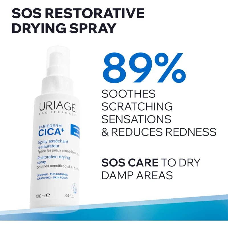 Uriage Bariederm Cica+ Restorative Drying Spray Spray de uscare și calmare pentru piele iritata 100 ml