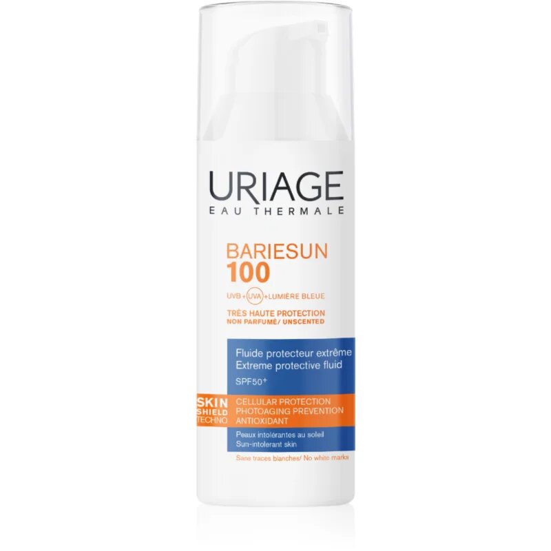 Uriage Bariésun 100 Extreme Protective Fluid SPF 50+ fluid protector pentru ten sensibil și intolerant SPF 50+ 50 ml