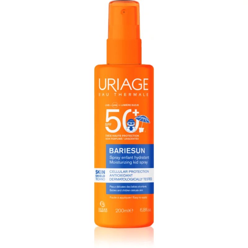 Uriage Bariésun Moisturizing Kid Spray SPF50+ spray pentru protectie solara pentru copii SPF 50+ 200 ml