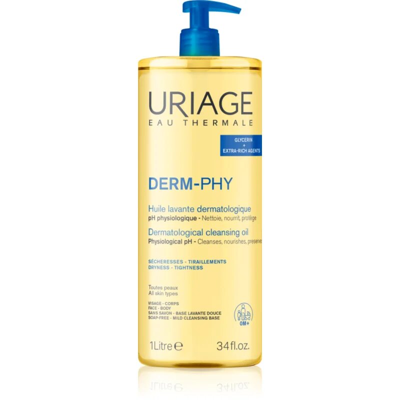 Uriage DERM-PHY Dermatological Cleansing Oil Ulei pentru dus hranitor 1000 ml