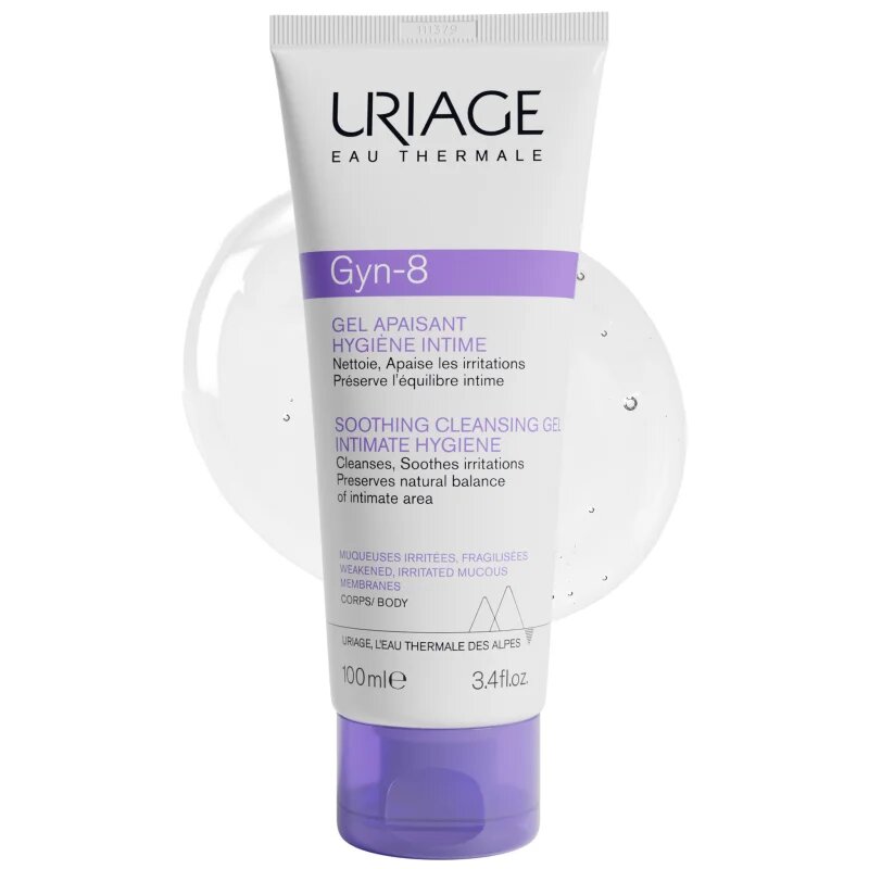 Uriage Gyn-Phy Gyn-8 Soothing Cleansing Gel Intimate Hygiene gel pentru igiena intima pentru piele iritata 100 ml