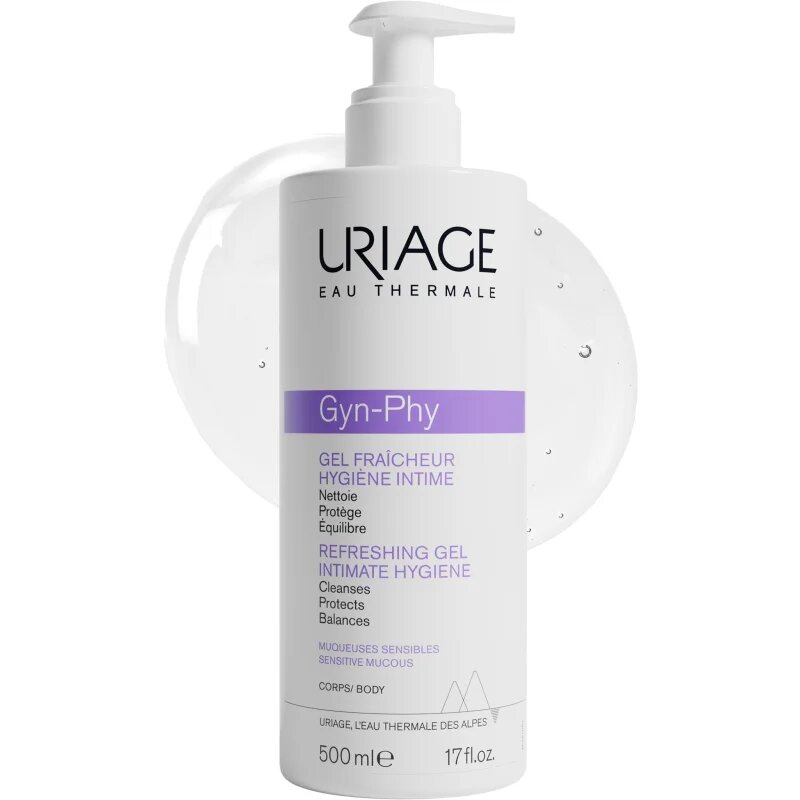 Uriage Gyn-Phy Refreshing Gel Intimate Hygiene gel revigorant pentru igiena intima 500 ml