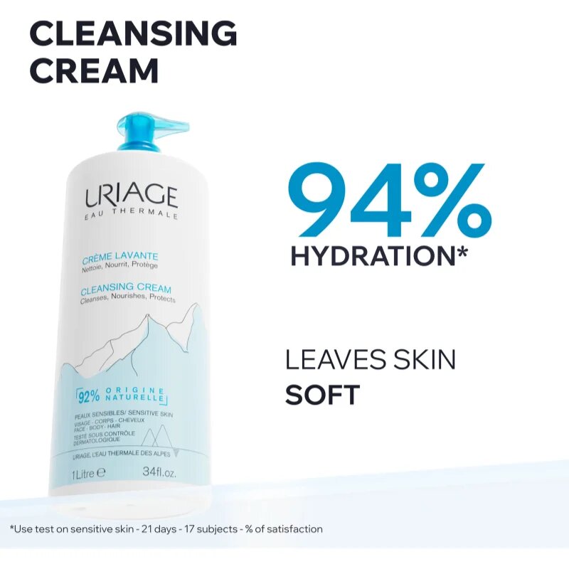 Uriage Hygiène Cleansing Cream crema de curatare nutritiva corp si fata 1000 ml
