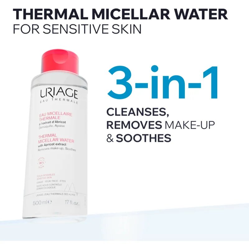 Uriage Hygiène Thermal Micellar Water - Sensitive Skin apa pentru curatare cu particule micele pentru piele sensibilă 250 ml