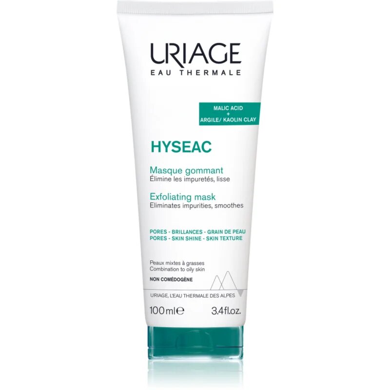 Uriage Hyseac Exfoliating Mask masca exfolianta pentru ten gras și mixt 100 ml