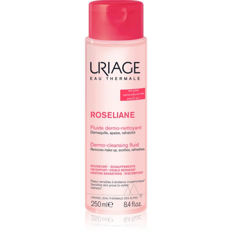 Uriage Roseliane Dermo-Cleansing Fluid lotiune de curatare pentru netezirea pielii 250 ml