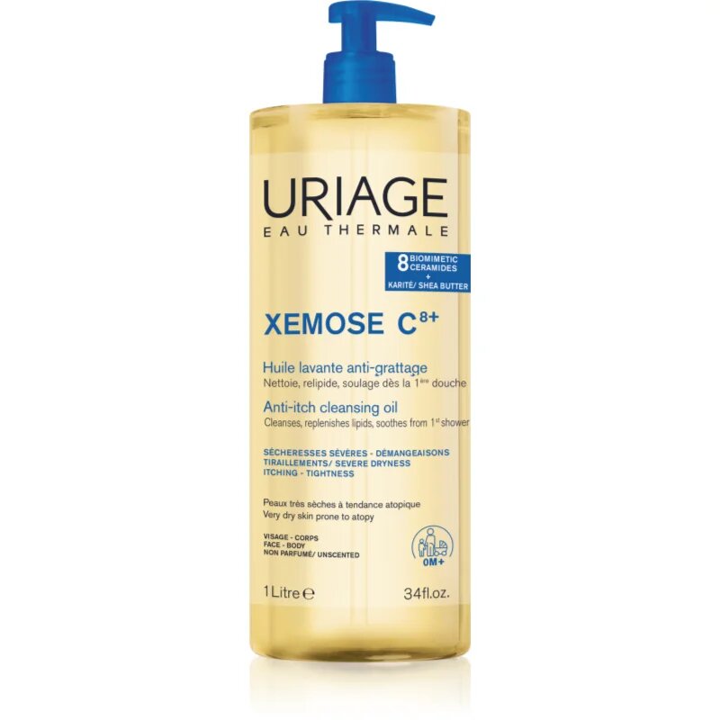 Uriage Xemose C8+ Anti-Itch Cleansing Oil ulei calmant pentru curatare pentru piele uscată cu tendință la eczeme 1000 ml