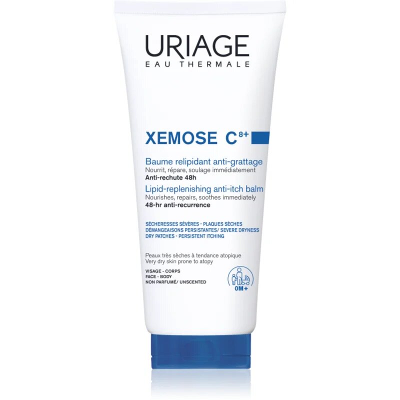 Uriage Xemose C8+ Lipid-Replenishing Anti-Itch Balm balsam calmant pentru piele uscată cu tendință la eczeme 200 ml
