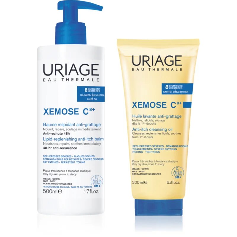 Uriage Xemose C8+ Set set pentru piele uscată cu tendință la eczeme