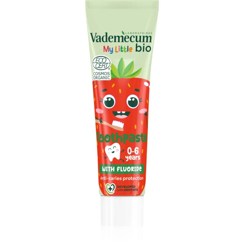Vademecum BIO My Little Strawberry pasta de dinti pentru copii cu flor căpșună 50 ml