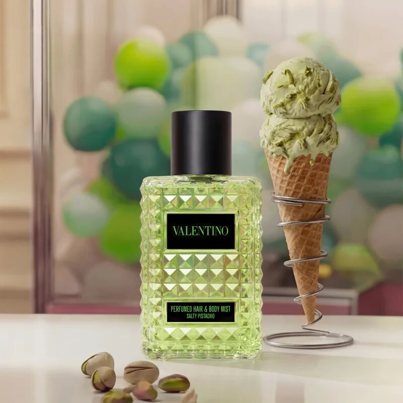 Valentino Born In Roma Hair & Body Mist Salty Pistachio ceata de par si de corp pentru femei 100 ml