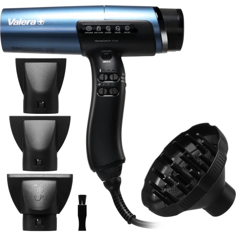 Valera Genius Care AI Pulse uscător de păr profesional cu ionizator Pacific Blue Metallic 1 buc