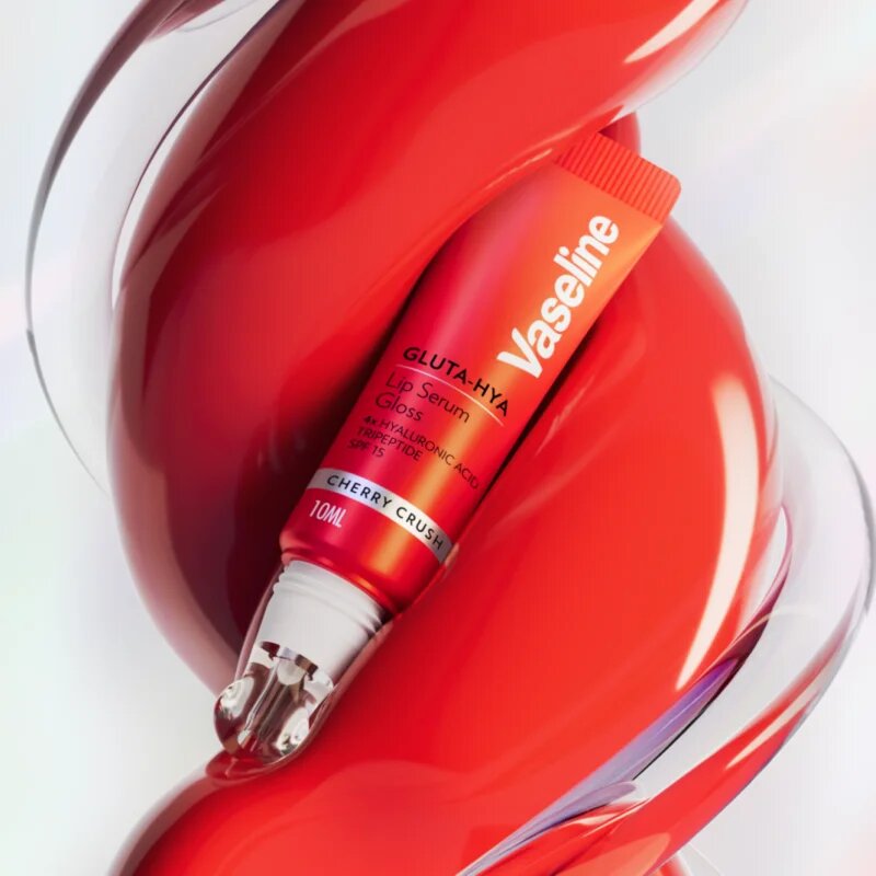 Vaseline Gluta-Hya Lip Serum Balsam de buze hidratant SPF 15 culoare Cherry Crush 10 ml
