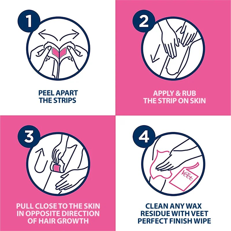 Veet Professional Sensitive Skin benzi depilatoare cu ceara rece pentru piele sensibila 40 buc
