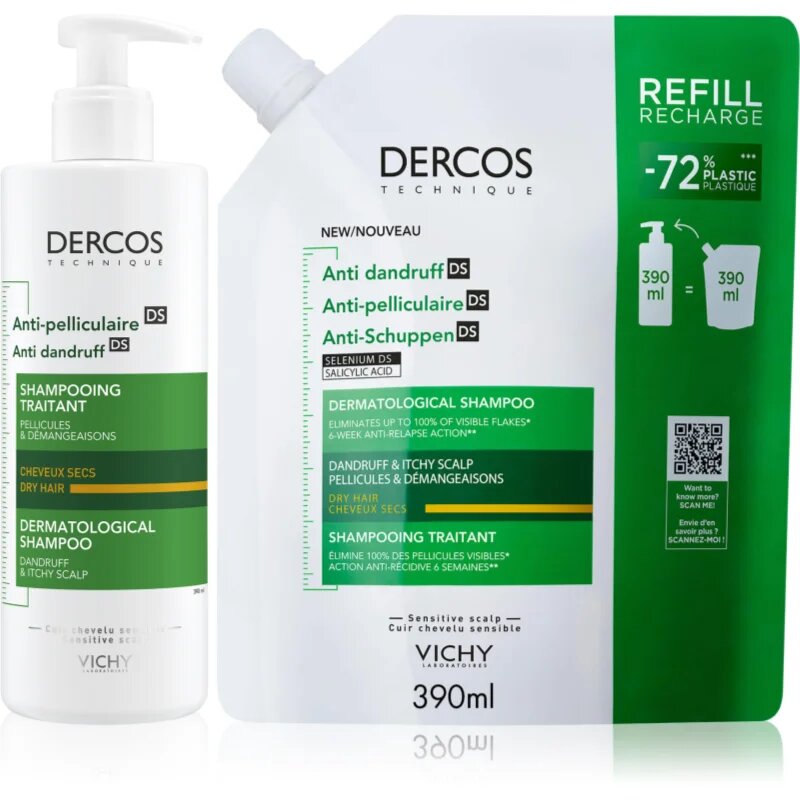 Vichy Dercos Anti-Dandruff set anti matreata pentru par uscat