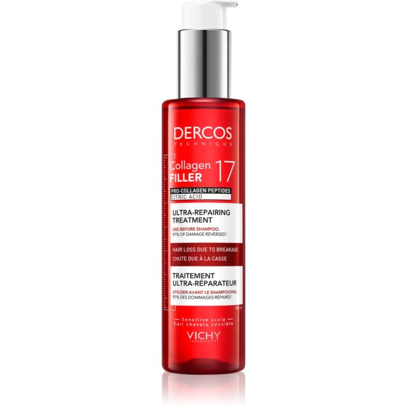 Vichy Dercos Collagen Filler 17 tratament pentru regenerare pentru părul slab cu tendință de cădere 150 ml