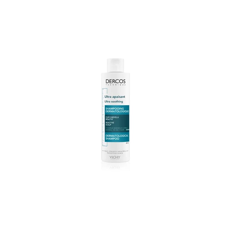 Vichy Dercos Ultra Soothing șampon ultra-calmant pentru păr normal și uleios scalp sensibil 200 ml