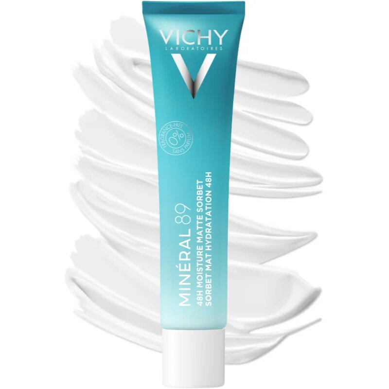 Vichy Minéral 89 48H Moisture Matte Sorbet crema de fata hidratanta pentru ten gras și mixt 40 ml