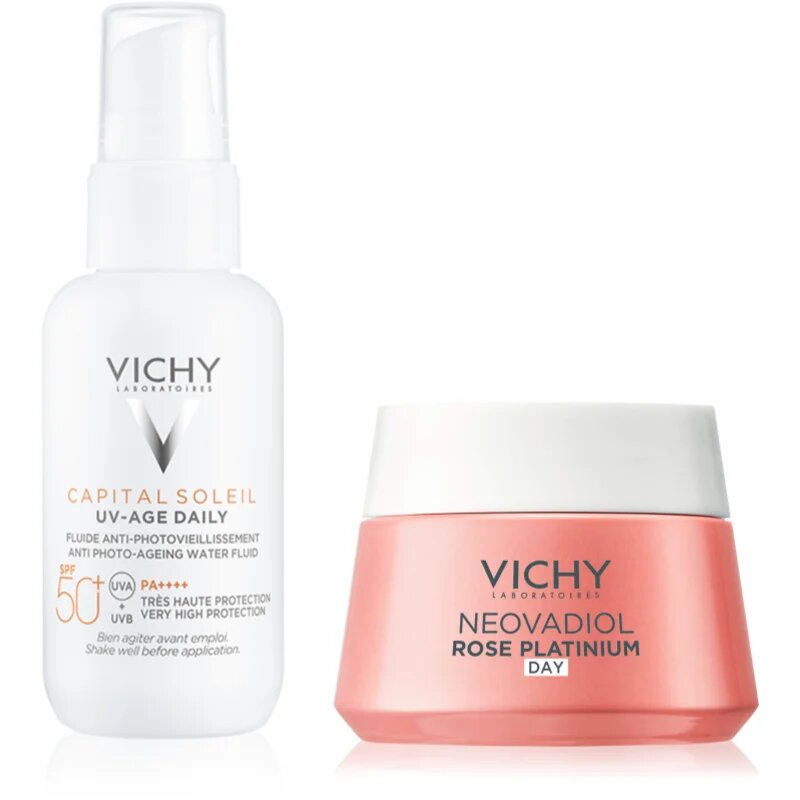 Vichy Neovadiol Rose Platinium Morning Routine set cadou pentru fortificarea barierei cutanate