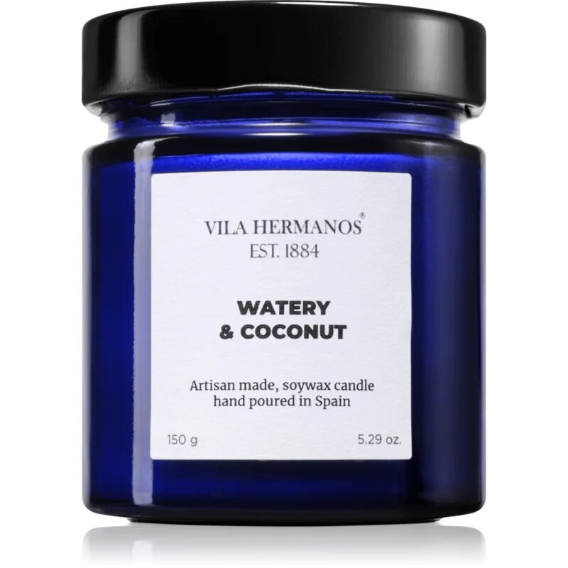 Vila Hermanos Apothecary Cobalt Blue Watery & Coconut lumânare parfumată 150 g