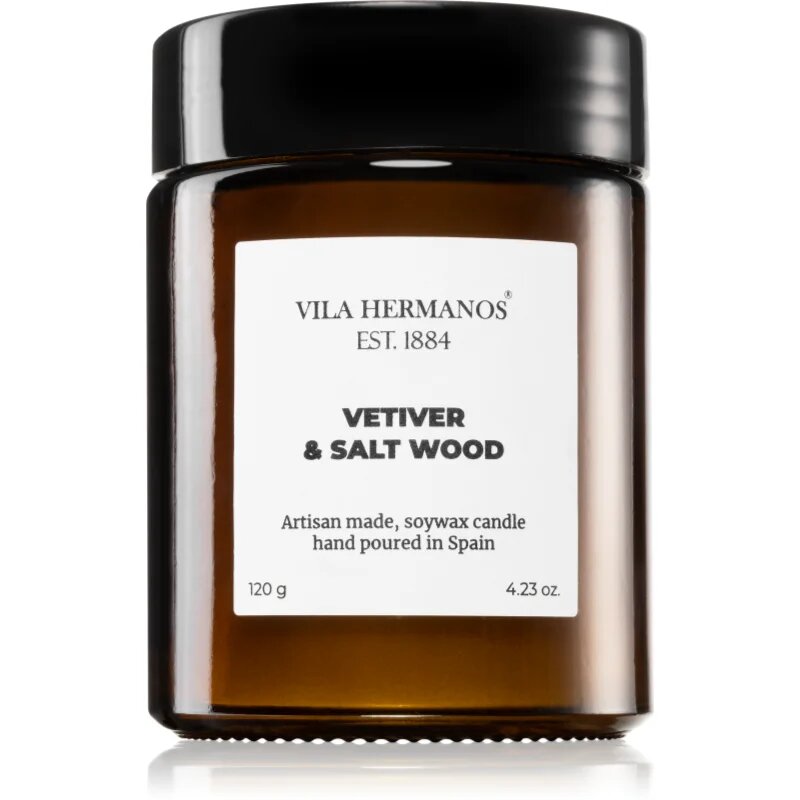 Vila Hermanos Apothecary Vetiver & Salt Wood lumânare parfumată 120 g