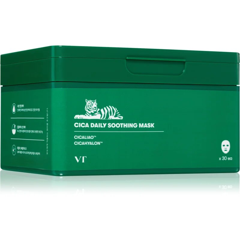 VT Cosmetics Cica Daily Soothing Mask mască facială intens hidratantă cu efect calmant pachet mare 30 buc