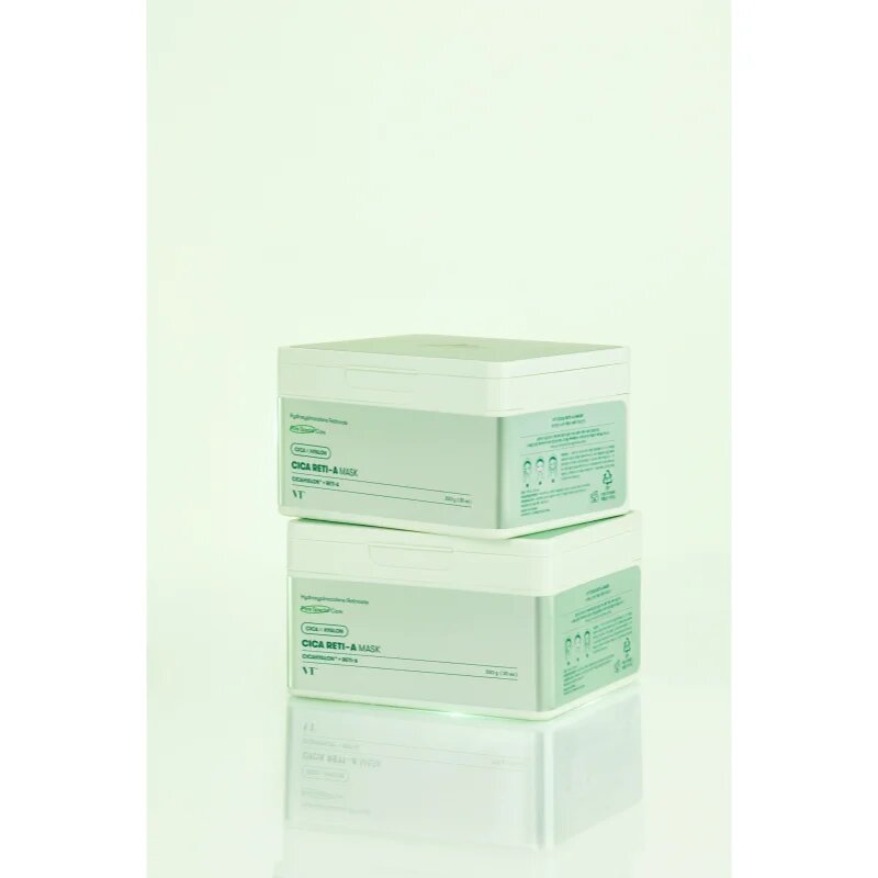 VT Cosmetics Cica Reti-A Mask mască textilă calmantă cu efect de întărire pachet mare 30 buc