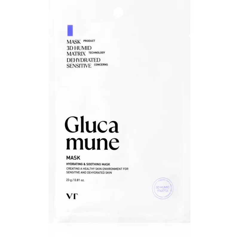 VT Cosmetics Glucamune Mask mască textilă hidratantă cu efect calmant 1 buc