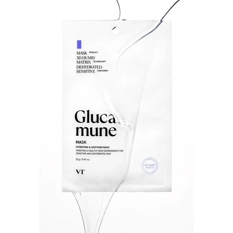 VT Cosmetics Glucamune Mask mască textilă hidratantă cu efect calmant 1 buc