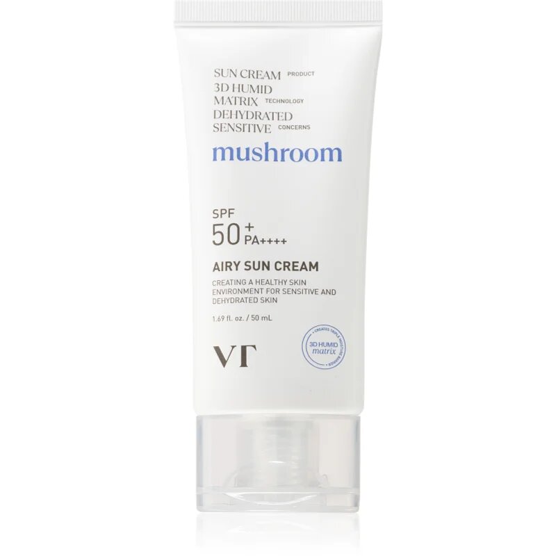VT Cosmetics Mushroom Airy Sun Cream crema protectoare pentru fata cu efect de hidratare SPF 50+ 50 ml