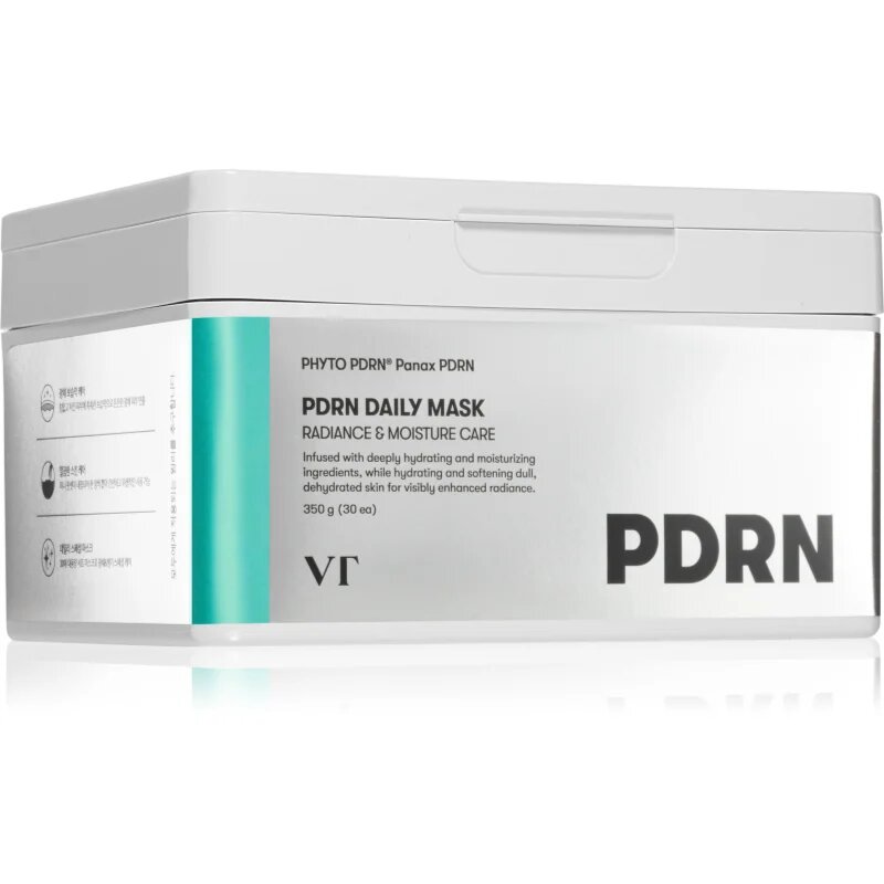 VT Cosmetics PDRN Daily Mask mască textilă hidratantă pentru strălucirea și netezirea pielii pachet mare 30 buc