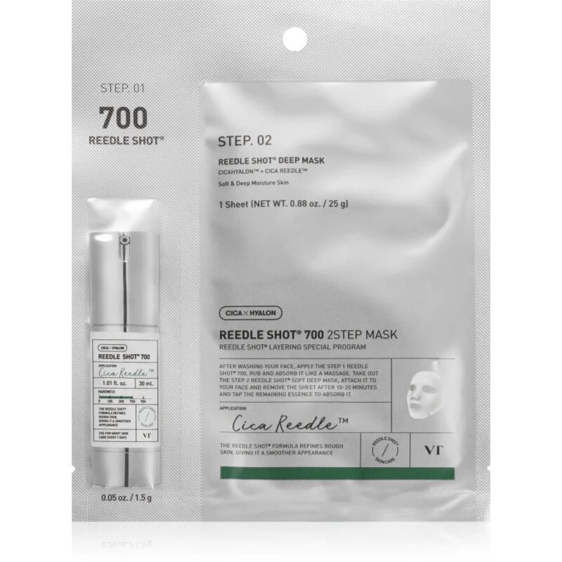 VT Cosmetics Reedle Shot 700 2-Step Mask masca intensă de întinerire pentru tratarea tenului în două faze 26.5 g