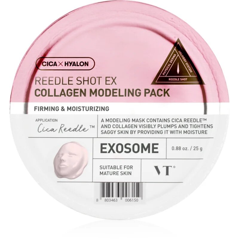 VT Cosmetics Reedle Shot EX Collagen Modeling Pack mască de colagen cu efect de fermitate cu efect de hidratare 25 g