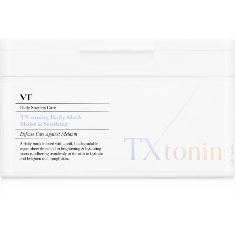 VT Cosmetics TX-Toning Daily Mask mască textilă iluminatoare impotriva petelor pachet mare 30 buc
