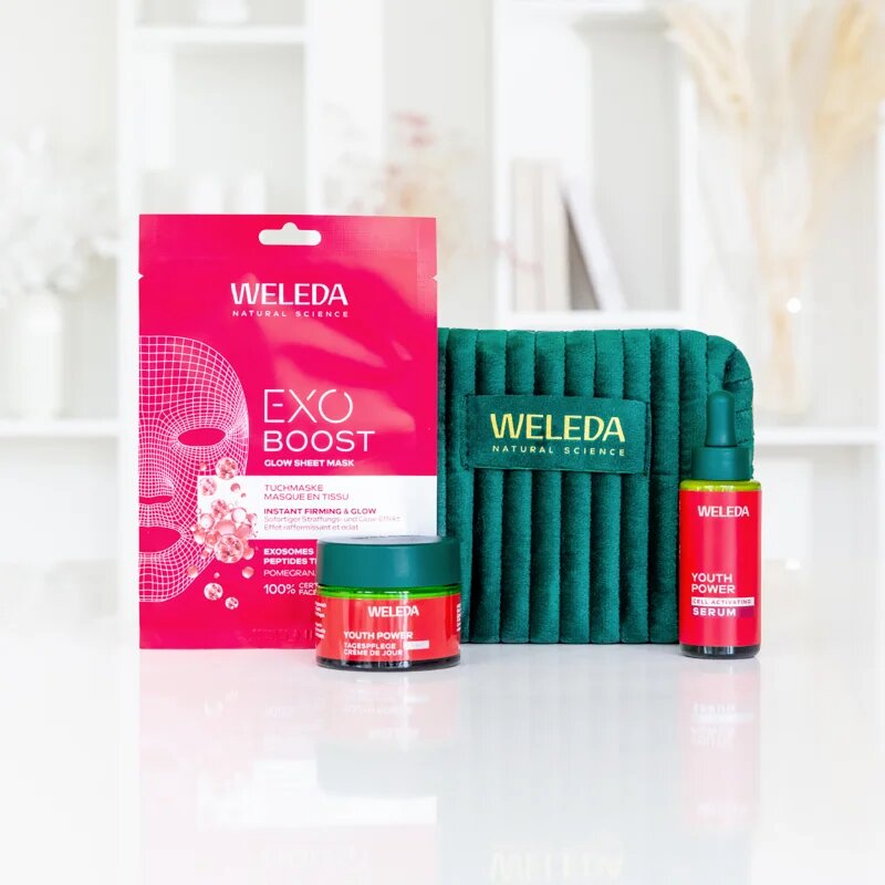 Weleda Astaxanthin Radiance Ritual set cadou pentru strălucirea și netezirea pielii