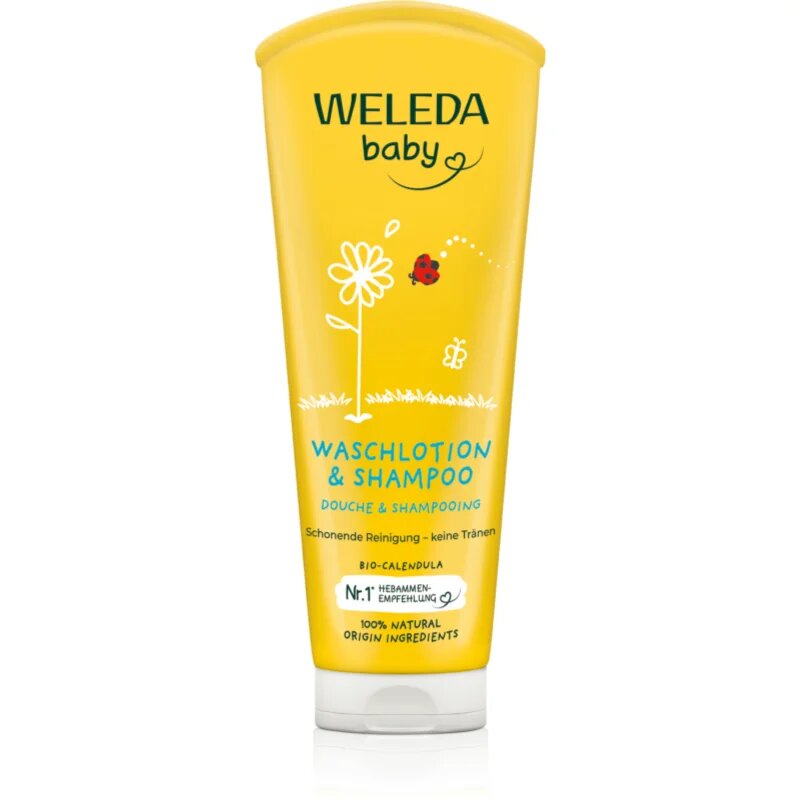 Weleda Baby and Child Gel de dus si sampon pentru copii galbenele 200 ml