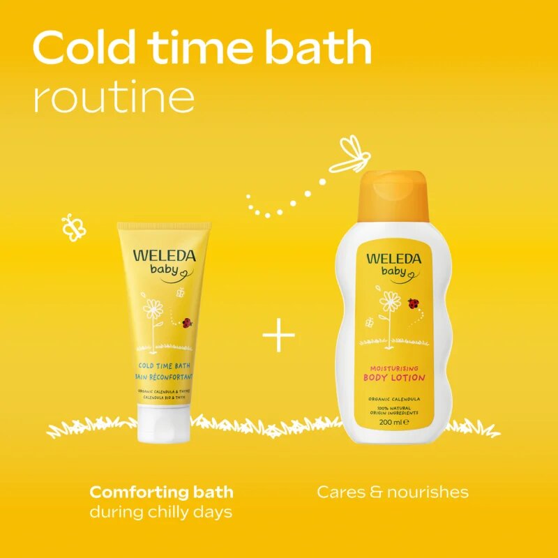 Weleda Baby and Child loțiune de tratament cu gălbenele 200 ml