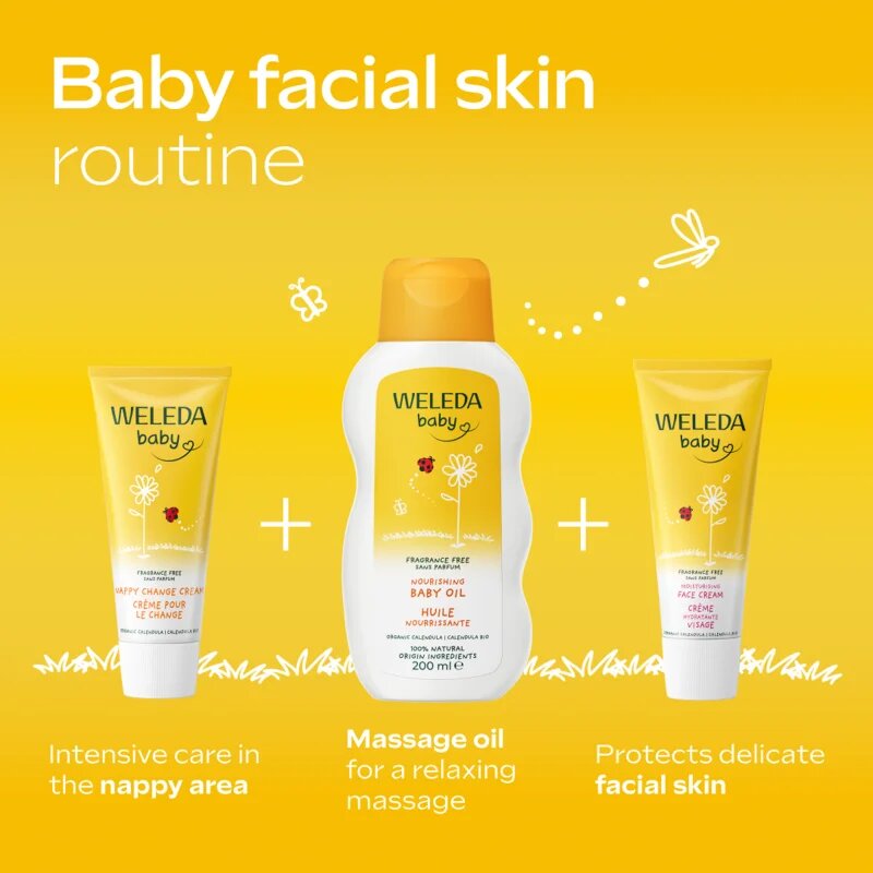 Weleda Baby and Child ulei pentru bebeluși cu gălbenele fara parfum 200 ml