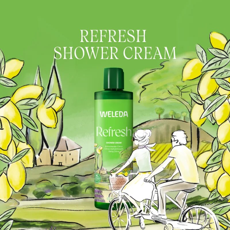 Weleda Refresh cremă pentru duș cu efect revigorant Citrus 400 ml