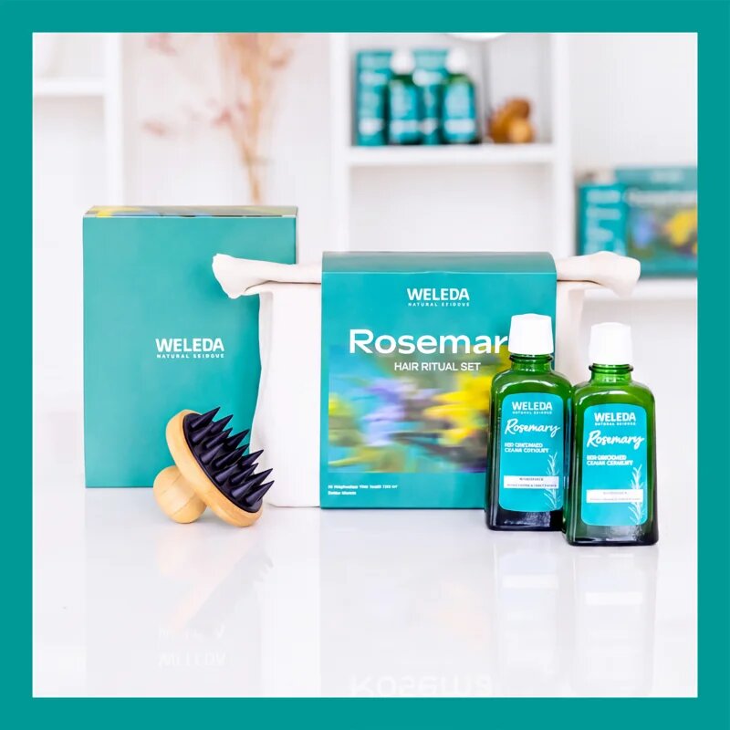 Weleda Rosemary Hair Ritual set cadou pentru un scalp sanatos
