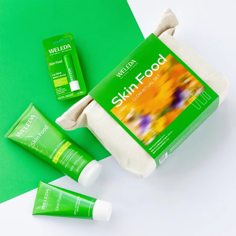 Weleda Skin Food Glow Ritual set cadou pentru luminozitate si hidratare
