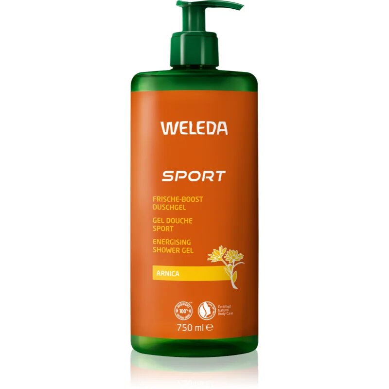 Weleda Sport gel de dus revigorant efect regenerator Arnica Rosemary Lavender 750 ml