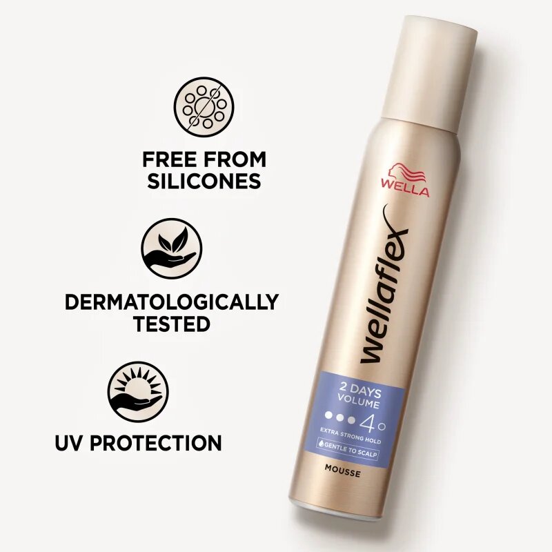 Wella flex 2 Days Volume spuma pentru volum mărit Vol 4 200 ml